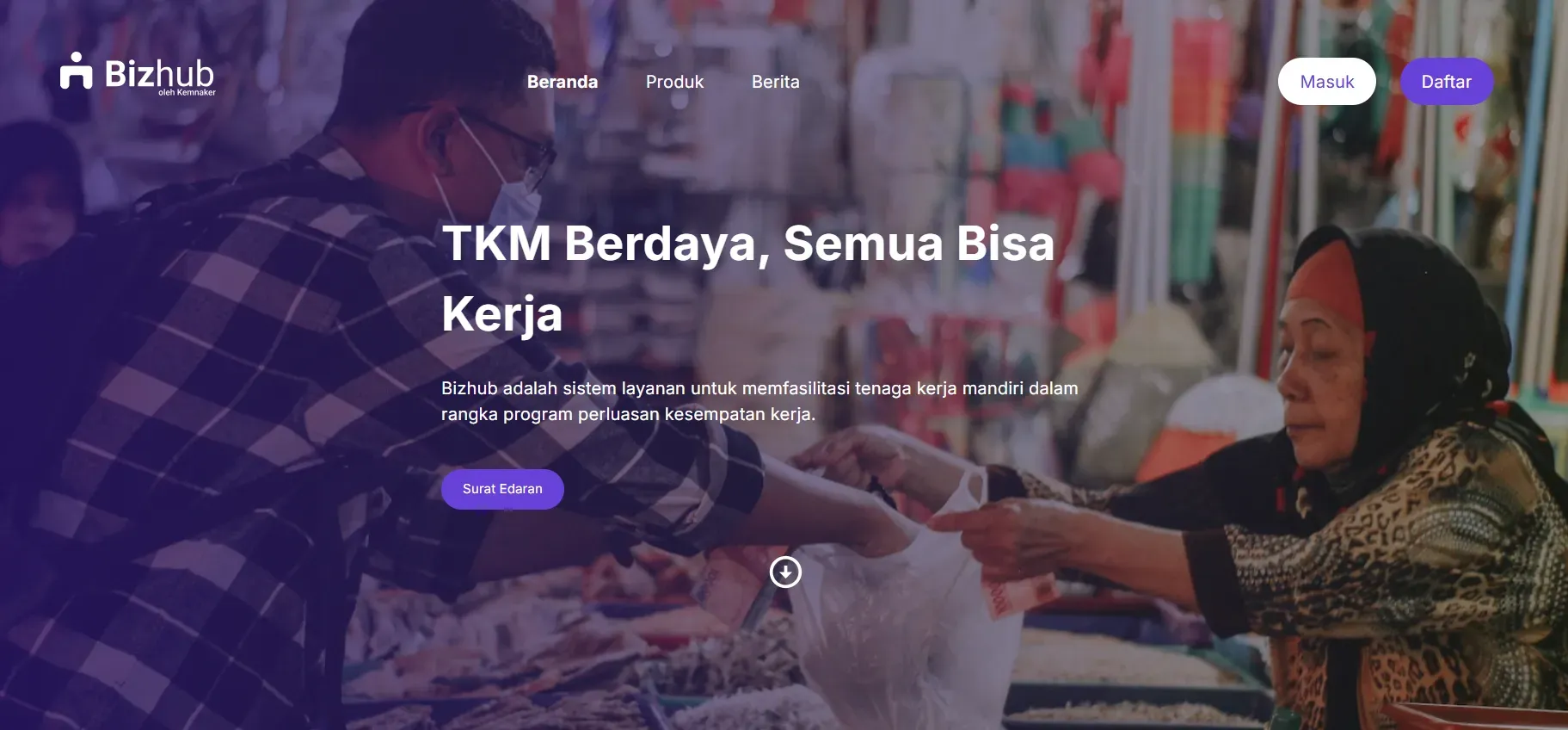 Tampilan Halaman Bizhub Kemnaker  Sumber Bizhub.webp