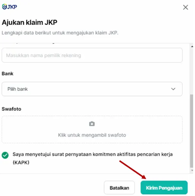 Tampilan Tombol Kirim Pengajuan di SIAP Kerja.webp