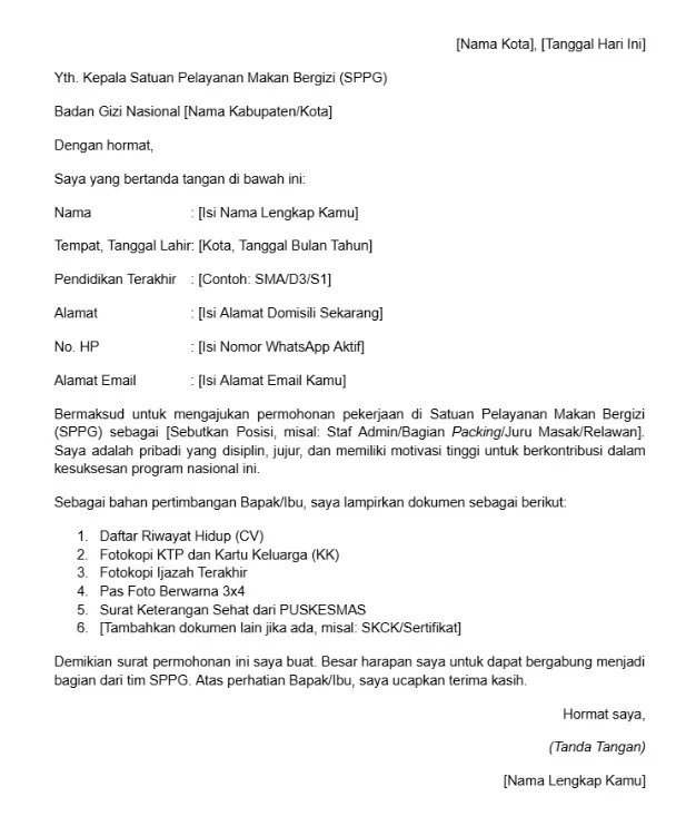 Template Contoh Surat Lamaran MBG Gratis.webp