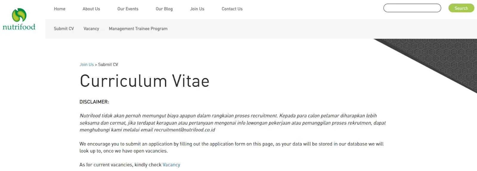 Website Pendaftaran Management Trainee Nutrifood.webp