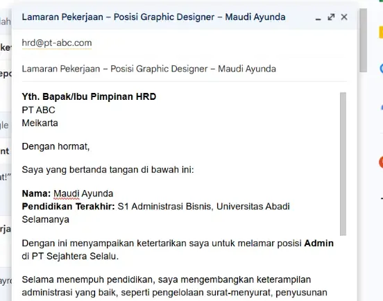 cara mengirim email lamaran kerja