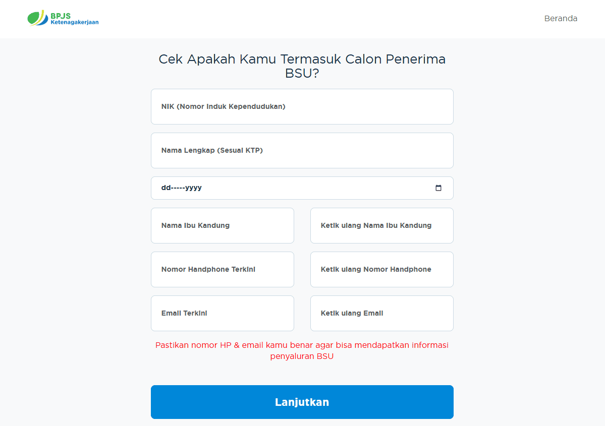 cek penerima bsu