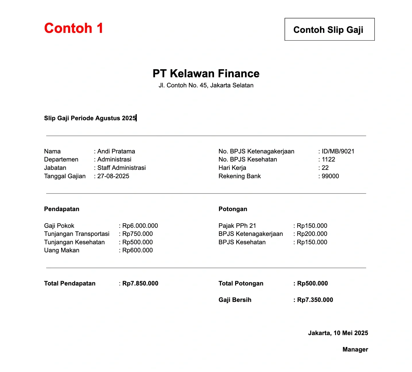contoh slip gaji karyawan outsourcing.webp