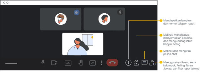 button google meet feature