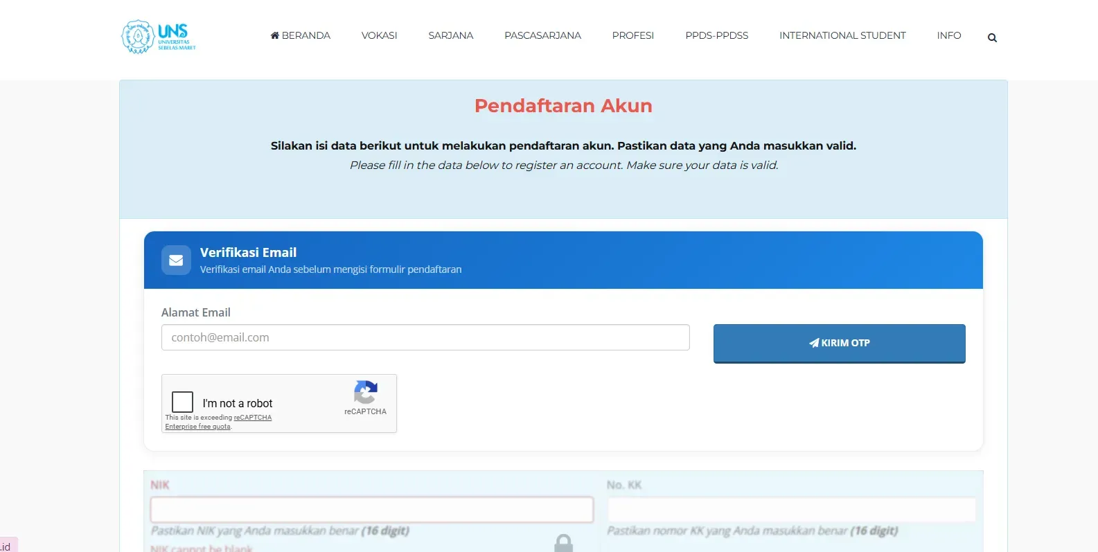 mandiri uns login