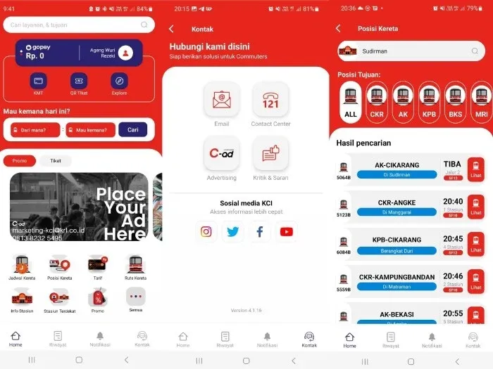 Jadwal KRL di Website KAI lewat C-Access