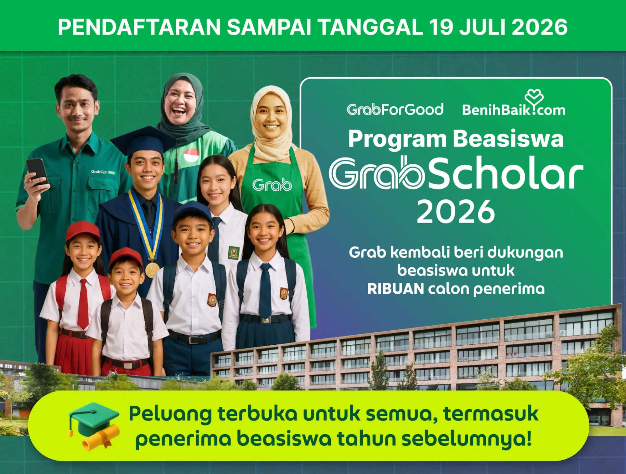 Beasiswa Grab (GrabScholar) 2026: Syarat, Cara Daftar, & Benefit
