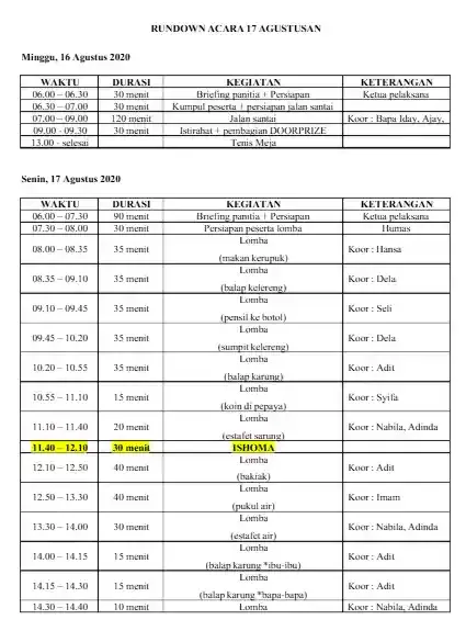 rundown acara 17 agustus pdf