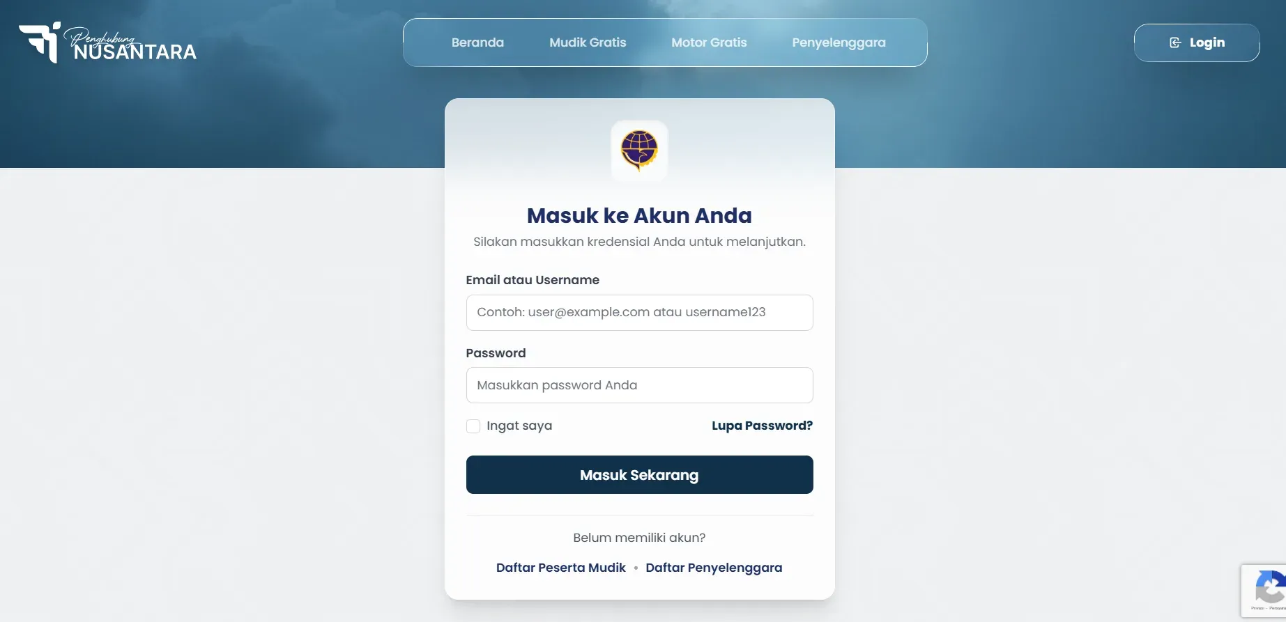 login mudik gratis kemenhub