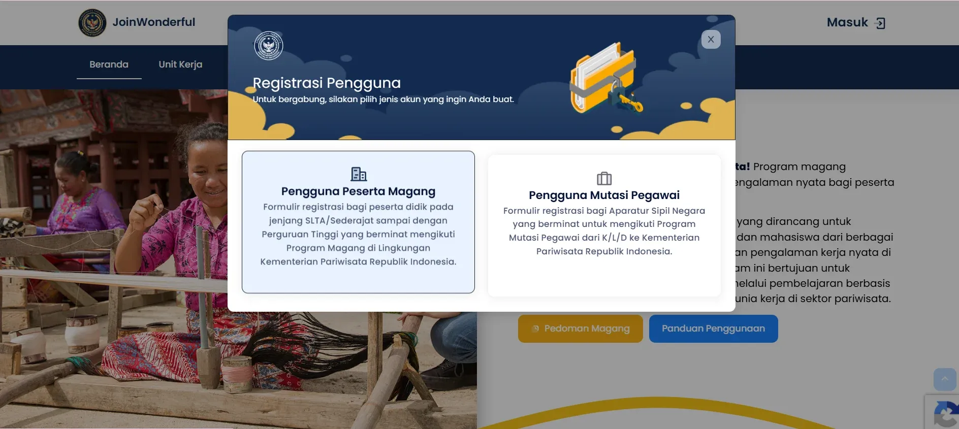 Cara Daftar Lowongan Magang Kemenpar