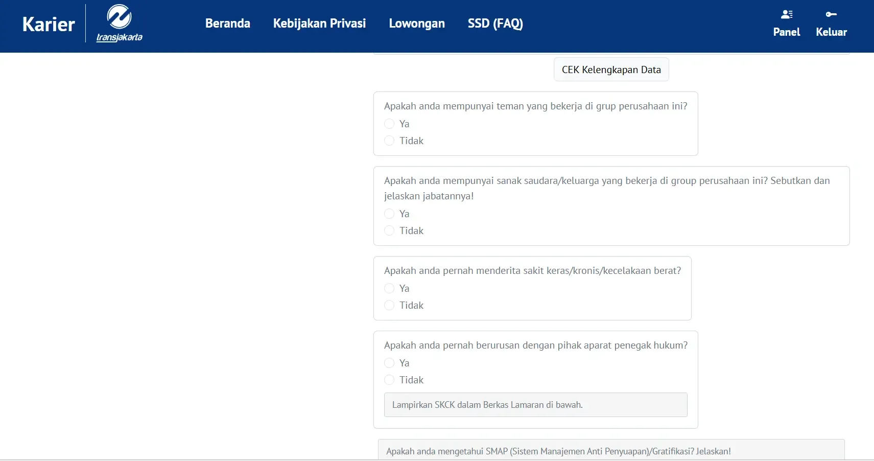 management trainee transjakarta