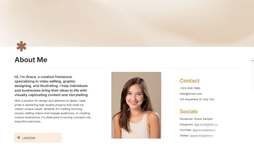 Aesthetic Freelancer Portfolio
