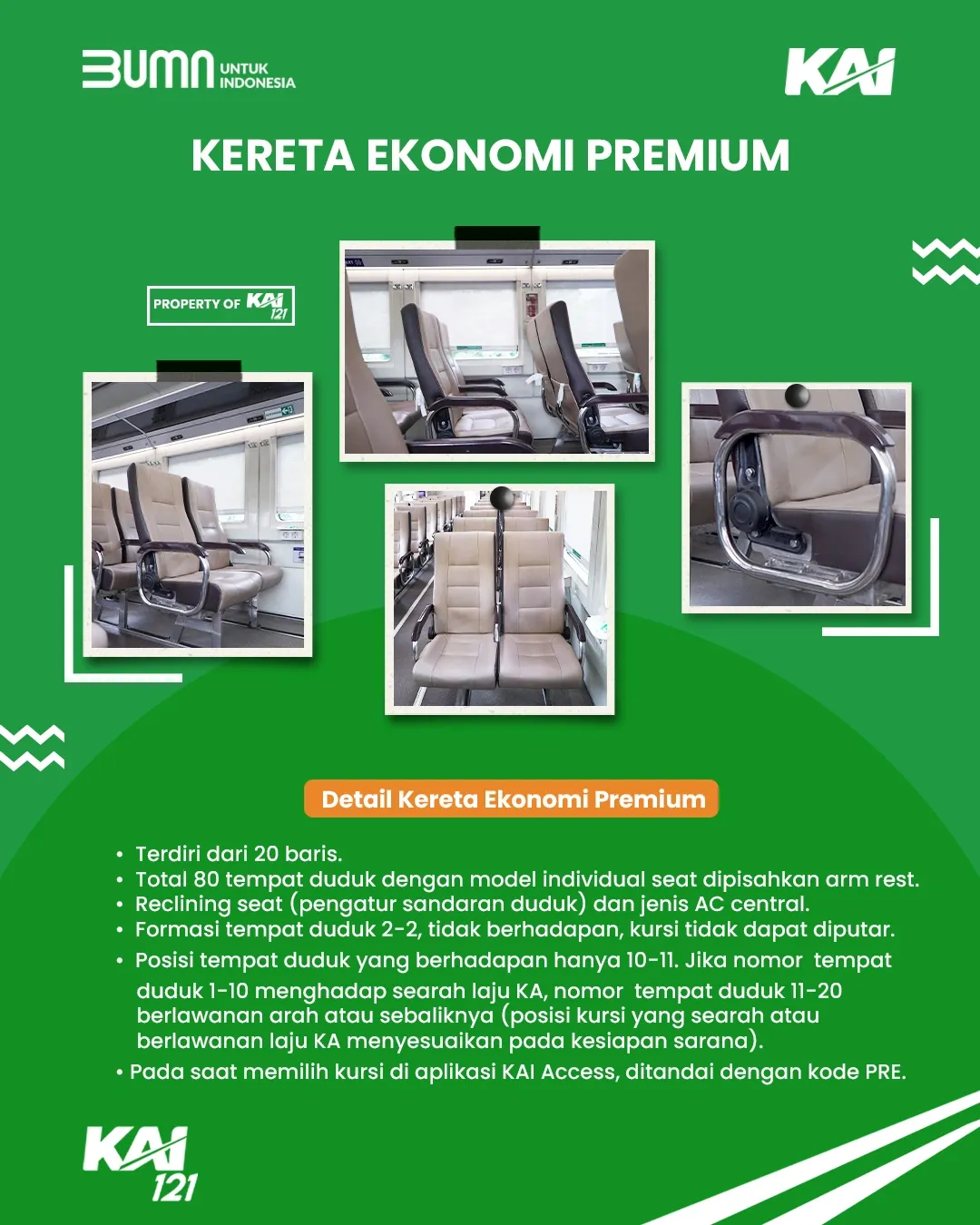 kursi ekonomi premium ka parahyangan