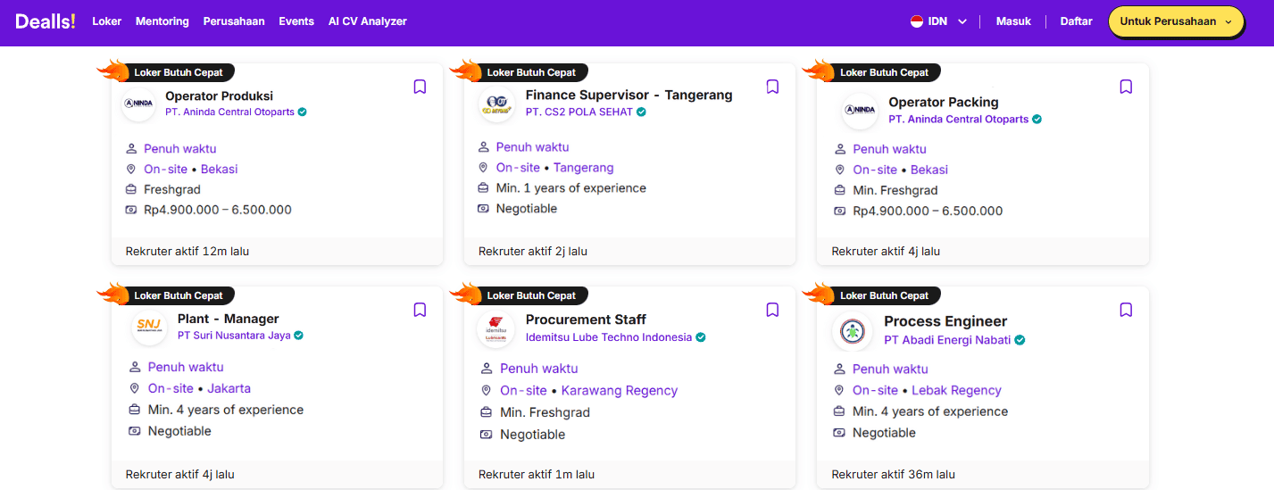 loker pabrik di dealls