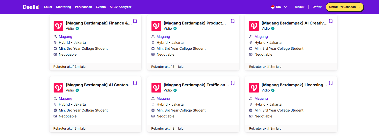 magang berdampak vidio