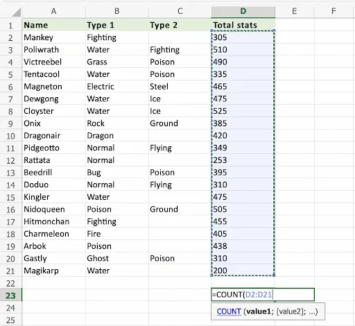 rumus dasar excel