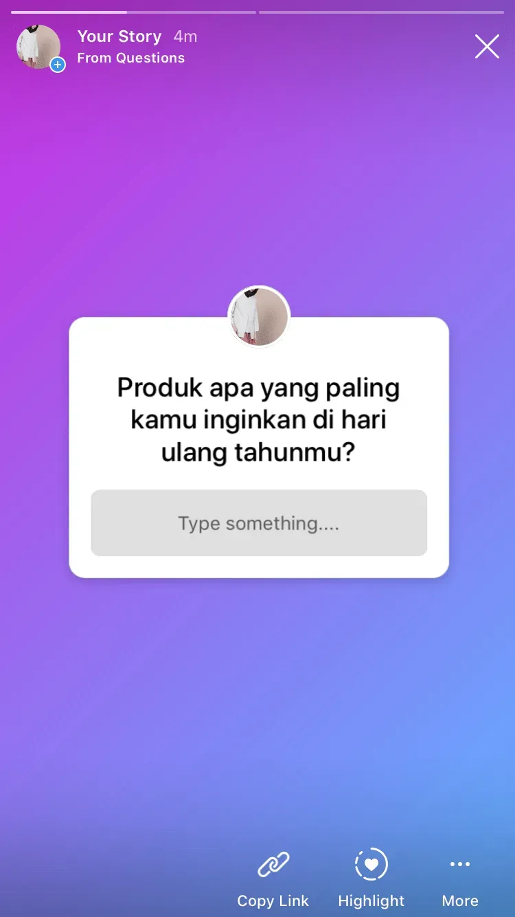 Contoh Tanya Jawab di Instagram Story