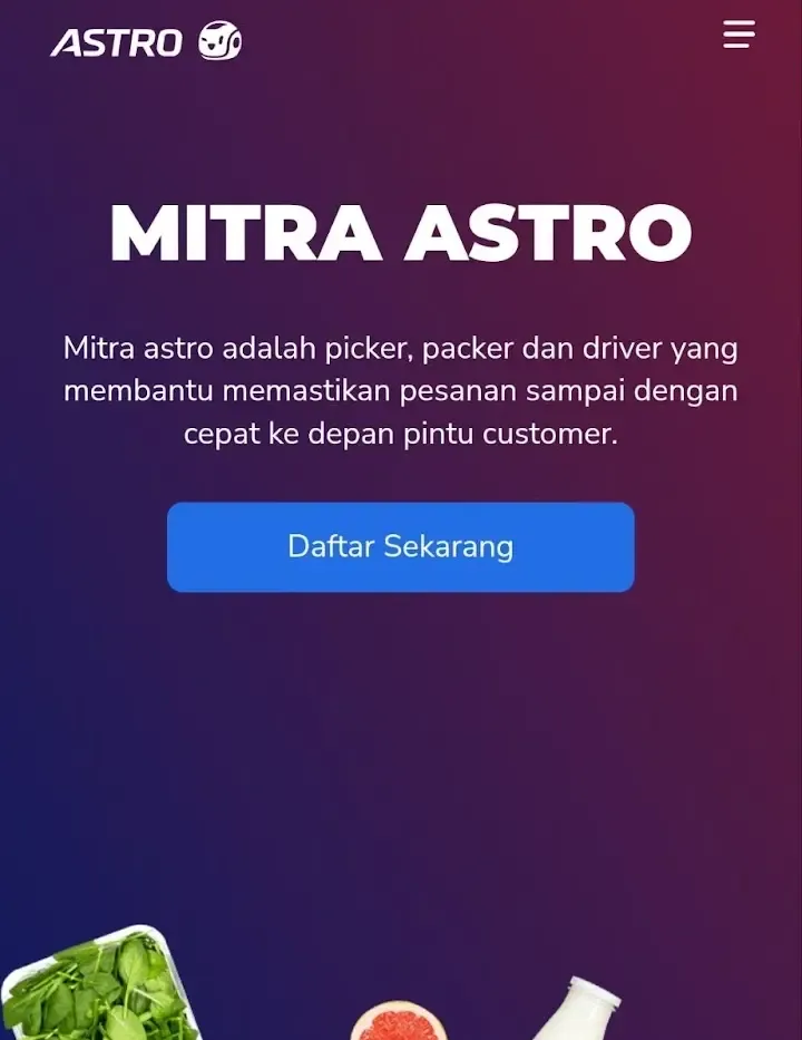 website daftar driver astro