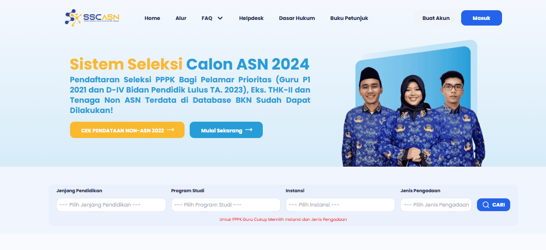 tampilan website sscasn untuk cek pengumuman pppk tahap 2